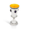 Impressive Amethyst Gemstone Kiddush Cup and Saucer Set