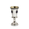 Impressive Amethyst Gemstone Kiddush Cup and Saucer Set