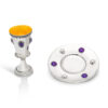Impressive Amethyst Gemstone Kiddush Cup and Saucer Set