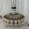 18 Cups Silver Hammered Kiddush Fountain with Artistic Three-Step Pouring