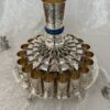 18 Cups Silver Hammered Kiddush Fountain with Artistic Three-Step Pouring