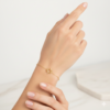 Classic Overlapping Design 14k Gold Magen David Bracelet