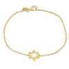 Classic Overlapping Design 14k Gold Magen David Bracelet