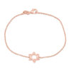 Classic Overlapping Design 14k Gold Magen David Bracelet