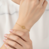 Classic Overlapping Design 14k Gold Magen David Bracelet