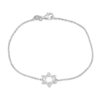 Classic Overlapping Design 14k Gold Magen David Bracelet