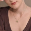 14K Gold Modern Unisex Chai Pendant Necklace