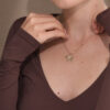 14K Gold Modern Unisex Chai Pendant Necklace