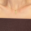 Minimalist 14k Gold Filigree Hamsa with Chai Pendant
