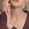 Minimalist 14k Gold Filigree Hamsa with Chai Pendant