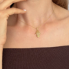 Large 14K Gold Hamsa Pendant With Ornate Filigree Design