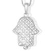 Large 14K Gold Hamsa Pendant With Ornate Filigree Design