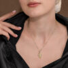 Large 14K Gold Hamsa Pendant With Ornate Filigree Design