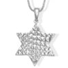 Large Ridged Star of David Necklace Crafted From 14k Gold