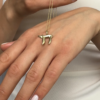 14K Gold Modern Unisex Chai Pendant Necklace