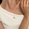 14K Gold Modern Unisex Chai Pendant Necklace
