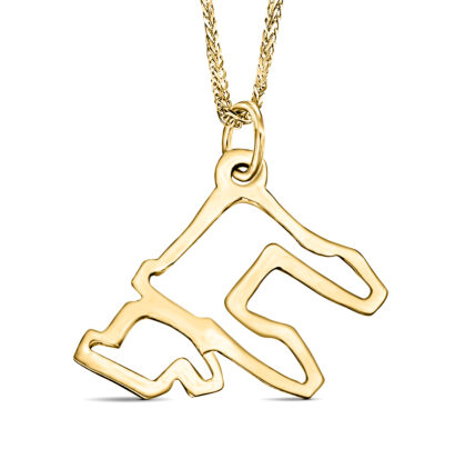 Extra Large Hollow Chai Necklace Crafted From 14K Gold
