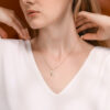 Stunning Mid Size Silver Geometric Chai Necklace for Him & Her