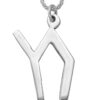 Stunning Mid Size Silver Geometric Chai Necklace for Him & Her