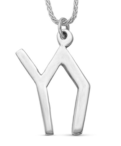 Stunning Mid Size Silver Geometric Chai Necklace for Him & Her
