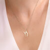 Stunning Mid Size Silver Geometric Chai Necklace for Him & Her
