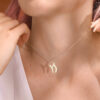 Stunning Mid Size Silver Geometric Chai Necklace for Him & Her