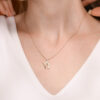 Stunning Mid Size Silver Geometric Chai Necklace for Him & Her
