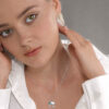 Big Size Modern Silver Chai Pendant with Cold Enamel Color Detail