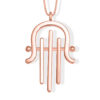 Contemporary Giant 14K Gold Hamsa Pendant for Guys