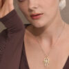 Contemporary Giant 14K Gold Hamsa Pendant for Guys