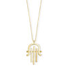 Contemporary Giant 14K Gold Hamsa Pendant for Guys