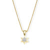 Tiny Double-Layer 14k Gold Magen David Necklace with Spinning Diamonds
