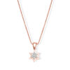 Tiny Double-Layer 14k Gold Magen David Necklace with Spinning Diamonds