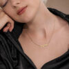 14K Gold Double Thickness Veahavta ”ואהבת” Hebrew Pendant