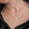 14K Gold Double Thickness Veahavta ”ואהבת” Hebrew Pendant