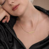 14K Gold Double Thickness Veahavta ”ואהבת” Hebrew Pendant
