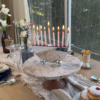 Shiny Aluminum Kids Hanukkah Menorah and Shabbat Candlesticks