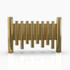 Large Modern Brass Hanukkah Menorah with Vertical Tube Design