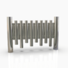 Large Modern Brass Hanukkah Menorah with Vertical Tube Design