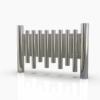 Large Modern Brass Hanukkah Menorah with Vertical Tube Design