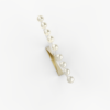 Modern Sterling Silver Chabad Menorah with Brass Triangle Base