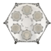 Royal Filigree Elevated Passover Seder Plate with White Onyx Bowls