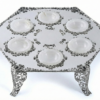 Royal Filigree Elevated Passover Seder Plate with White Onyx Bowls