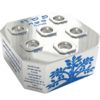 Three Tiered Contemporary Square Silver Seder Plate with Ha Lachma Anya