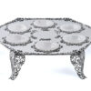 Royal Filigree Elevated Passover Seder Plate with White Onyx Bowls