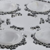 Royal Filigree Elevated Passover Seder Plate with White Onyx Bowls