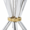 Cone Shape Sterling Silver 8 Arm Candelabra with Gold Plated Ring