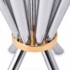 Cone Shape Sterling Silver 8 Arm Candelabra with Gold Plated Ring