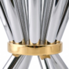 Cone Shape Sterling Silver 8 Arm Candelabra with Gold Plated Ring