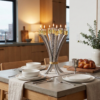 Modern Opening Flower Bouquet Aluminum and Brass Candelabra
